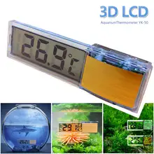 Lcd цифровой термометр для аквариума 3D электронный цифровой измеритель температуры стикер рыба креветка черепаха случайный цвет