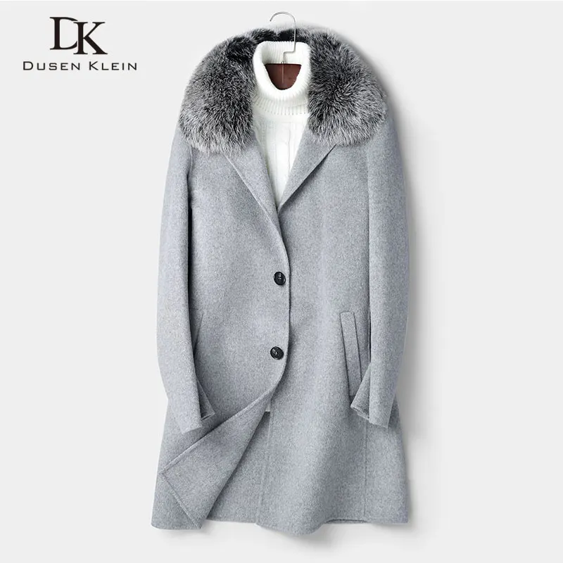 Wool Men Long Blend Coat Fox fur collar Winter Warm Business Casual Slim Jacket z8803L Wool Men Long Blend Coat Fox fur collar Winter Warm Business Casual Slim Jacket z8803L