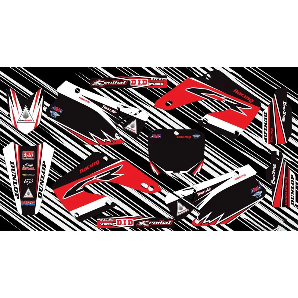 Полностью графические наклейки мотоцикл фон пользовательский номер имя 3 м