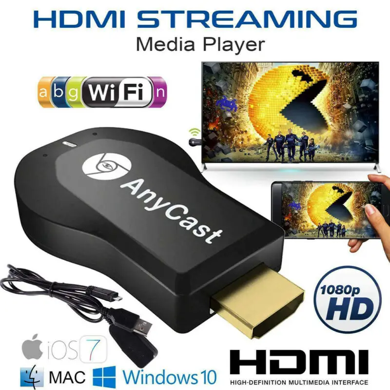 Многофункциональный 1080P HDMI AnyCast Поддержка DLNA AirPlay Miracast Wifi Дисплей приемник ключ для IOS Android