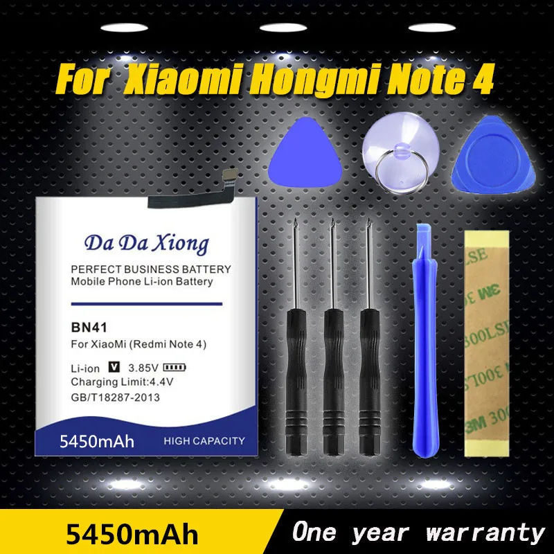 

New Item Model [ BN41 ] 5450mAh Mobile Phone Battery for Xiaomi Hongmi Note 4, for Redmi Note 4 Phone Battery