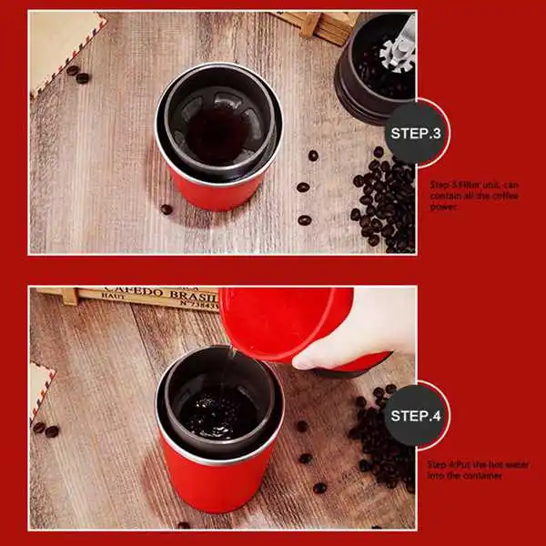 Ручная Кофеварка ручное давление портативная Эспрессо машина кофе прессованная бутылка горшок кофе инструмент для использования на открытом воздухе путешествия-черный