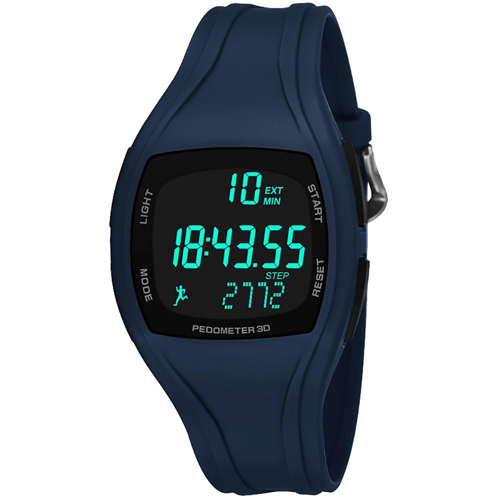 3D шагомер Будильник хронограф montre многофункциональные jam tangan pria мужские цифровые наручные часы водонепроницаемые новые Mas-culino Fashion Me