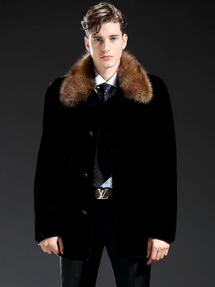Pelz Mantel Lang Mode Öko Herren Jacke Jacke Mantel 2019 K591 Pelz Mantel Lang Mode Öko Herren Jacke Jacke Mantel 2019 K591