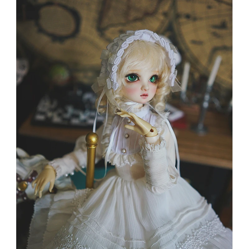 Платье BJD 1/3 1/4 bjd светильник белое винтажное платье для 1/6 гигантская кукла