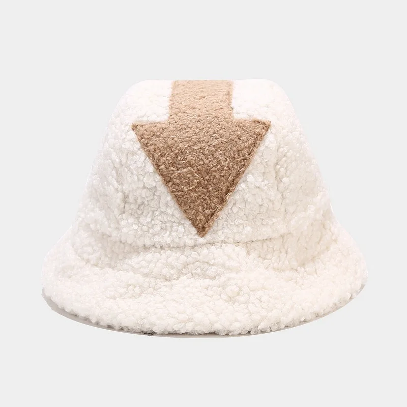 Soft Avatar The Last Airbender Appa Hat White Fishing Caps Faux Fur Bucket Women Costume Dress Up Cap Unisex Warm Winter Hats