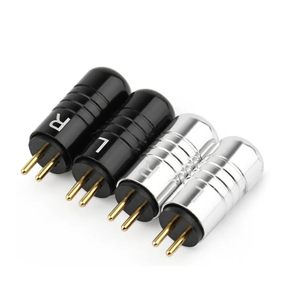 0 78mm Male Jack Earphone Pin For JH JH16 JH11 HIFI Headset Audio Adapter Black Silver Headphone Minijack Connector
