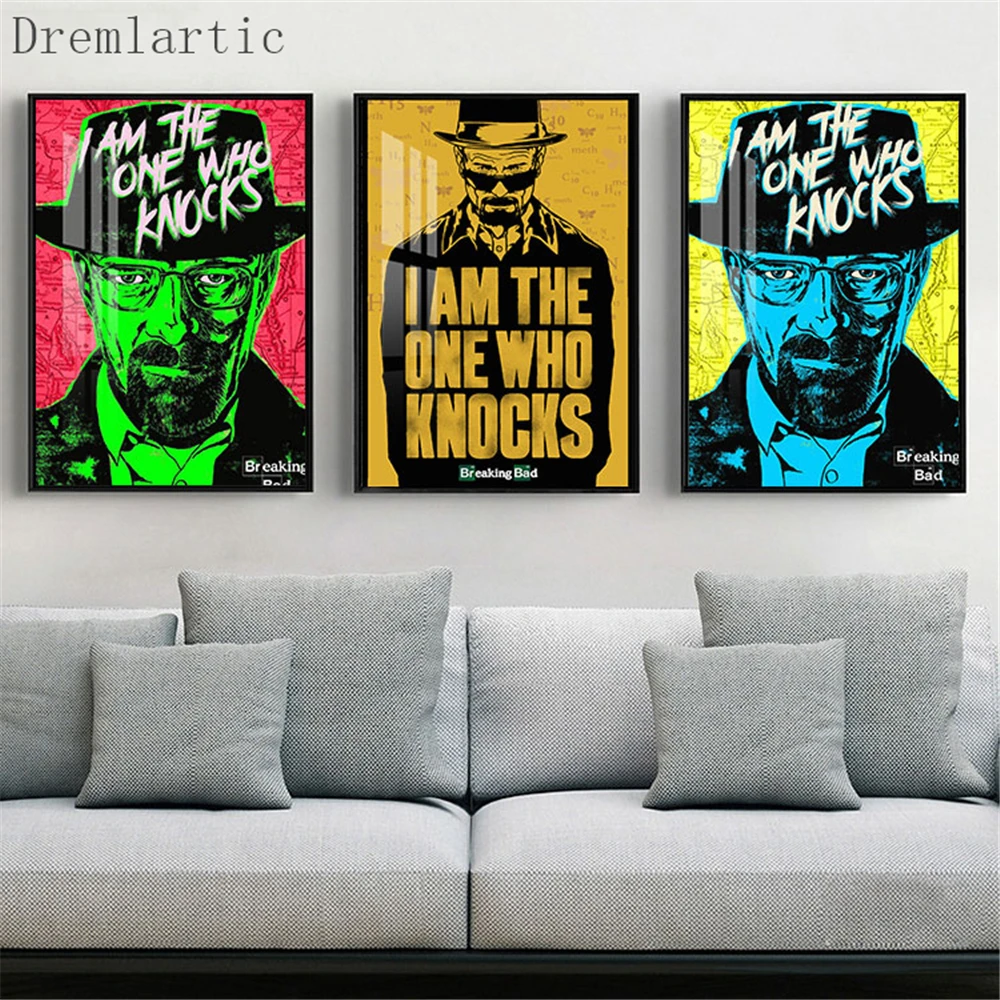 Холст постер из шелковой ткани I Am One Knocks Breaking Bad модное украшение для дома хороший
