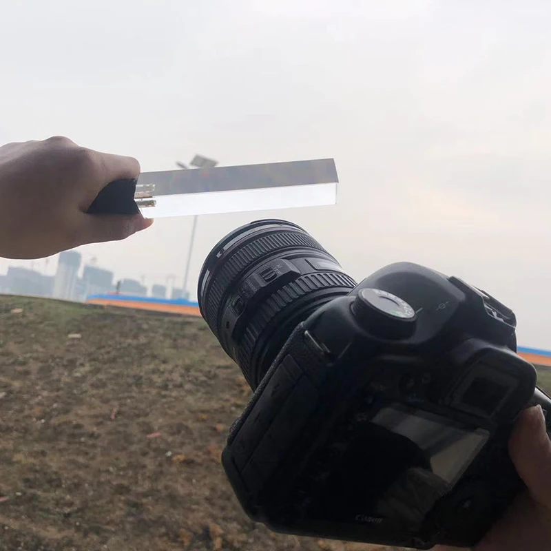 Prisma Per Fotografia - Triangolo In Vetro Con Maniglia, Per Effetti Creative E Arcobaleno - Foto 2