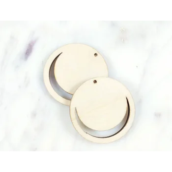 

10 Pieces - DIY Unfinished Laser Cut Natural Wood Earrings Blanks - Wood Jewelry Accessories - Wood Shape - Teardrop Leaf Shape