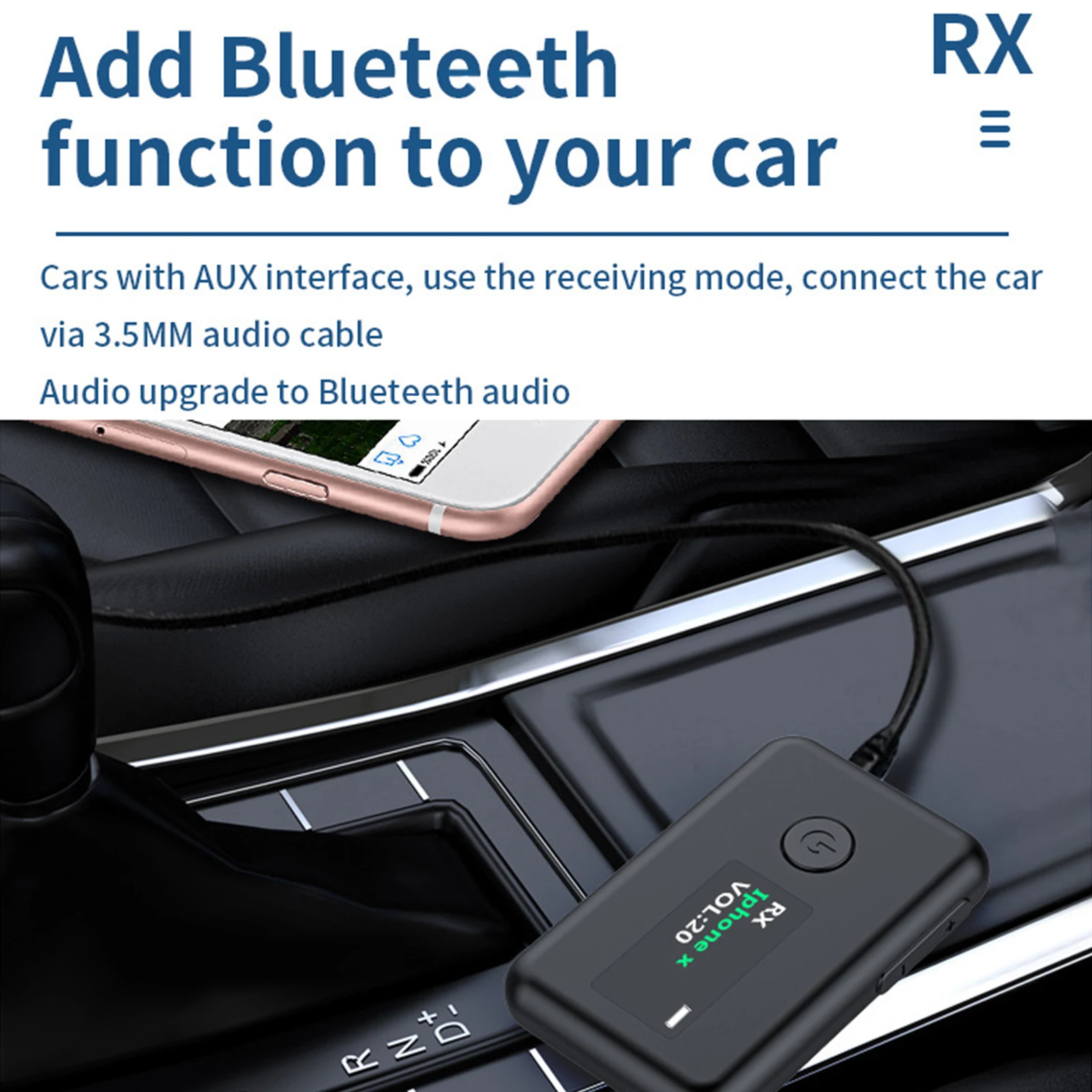 Bluetooth5.0 Transmitter Receiver Screen Display Audio Adapter Splitter For Computer Earphone TV 2-In-1 Receive And Transmit | Электроника