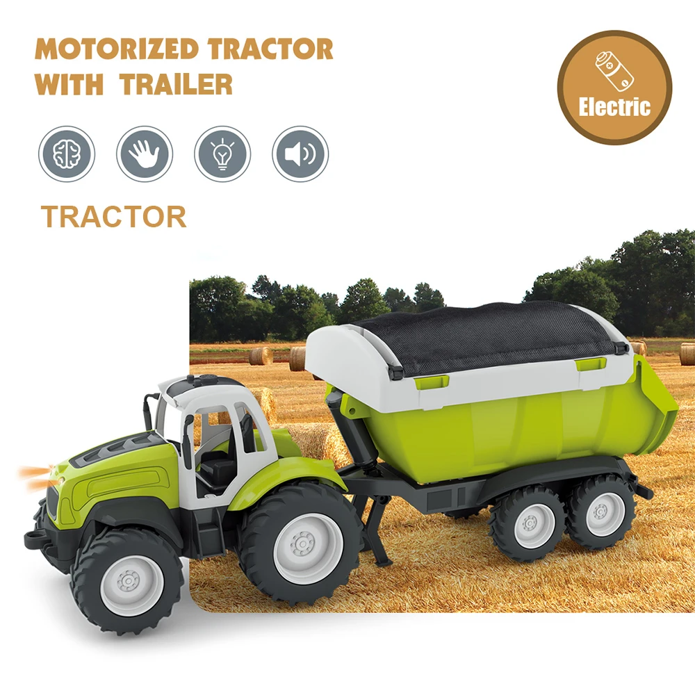 

Toy Car High quality 1:30 tractor die cast alloy model,simulated metal sound and sliding engineering toy model,Diecasts Vehicle