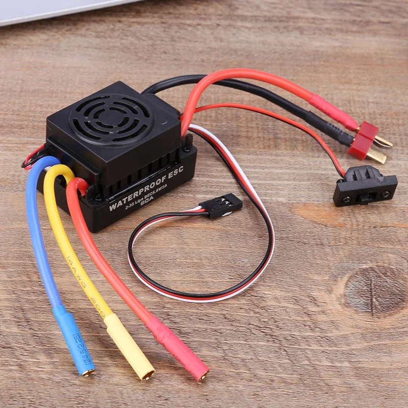 Водонепроницаемый 3650 3900Kv Rc бесщеточный двигатель 60A Esc для 1/10 Rc Автомобиль Грузовик Мотор Комплект