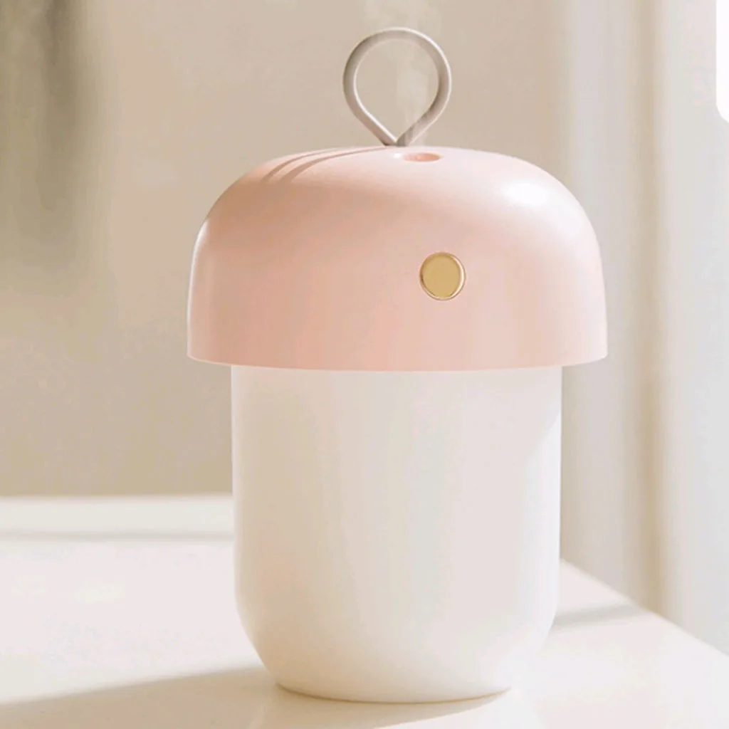USB Rechargeable Mini Portable Air Humidifier with Soft Night Light 420ML Bottle Capacity Small Cool Mist Humidifier For Home