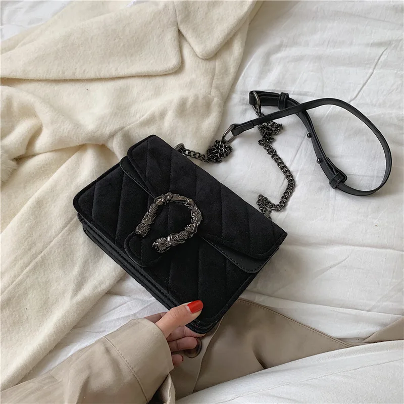 

Autumn New Arrival Bag Women's 2019 New Style Fashion Korean-style Textured Versatile INS Chain Shoulder Square Sling Bag