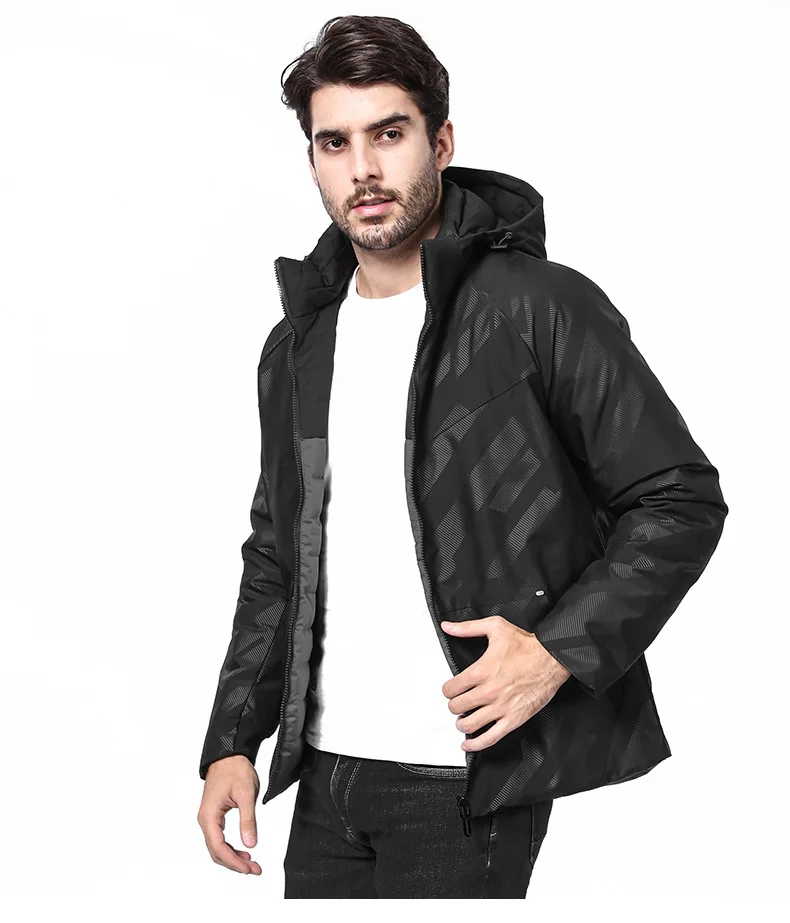 L-4XL, новинка, мужская двусторонняя куртка на белом утином пуху, новое зимнее мужское Двустороннее пальто, теплое пуховое пальто с капюшоном, Мужское пальто