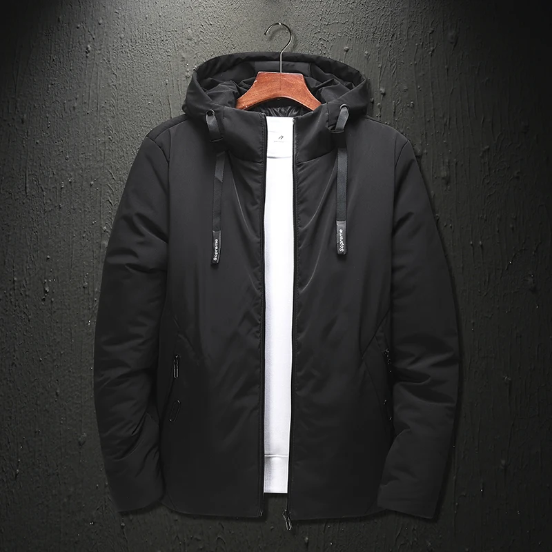 Зимняя мужская куртка размера плюс 6XL 7XL парка с капюшоном для мужчин Толстая