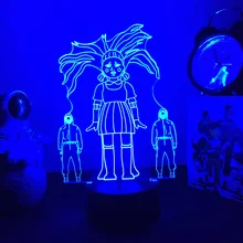 Panneau lumineux Led RGB, carré de jeu de calmar, veilleuse USB 3D, Figure d'anime, décoration de la maison, cadeau