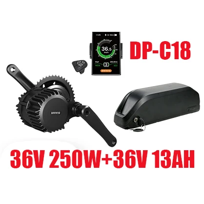 Bafang мотор 48В 500/750/1000w BBS02 BBSHD Электрический велосипед Conversion Kit с Батарея в, 36 В, 48 В, 13/17. 5ah, фара для электровелосипеда в двигателя комплект BBS01 - Цвет: C1836V250W36V13AH