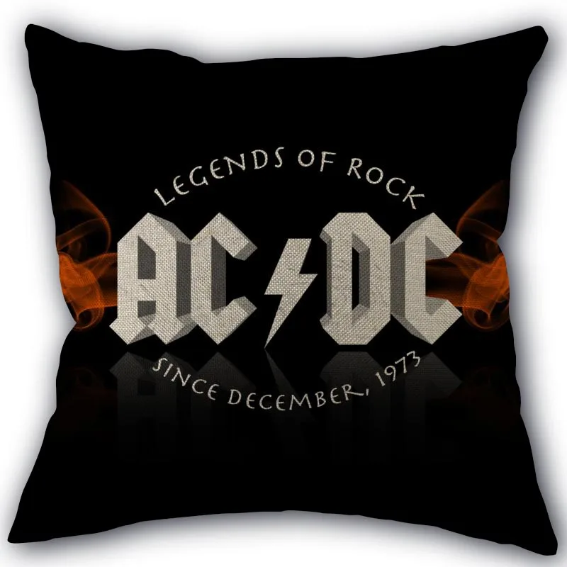 Изготовленный На Заказ группа acdc наволочка льняное белье фабричный Текстиль для дома наволочка квадратной формы размером 45*45 см, свадебных платьев, декоративных изделий и не выцветает - Цвет: 1