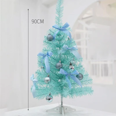 90 cm set Нордическая синяя елка, набор, искусственный комплект для рождественской елки, аксессуары для украшения дома, рождественские украшения для дома, фигурка елки - Цвет: 90 cm set