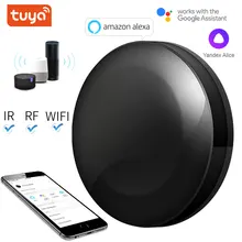Tuya wifi + ir rf universal inteligente controle de voz remoto alexa google casa inteligente casa casa inteligente automação residencial apoio dooya