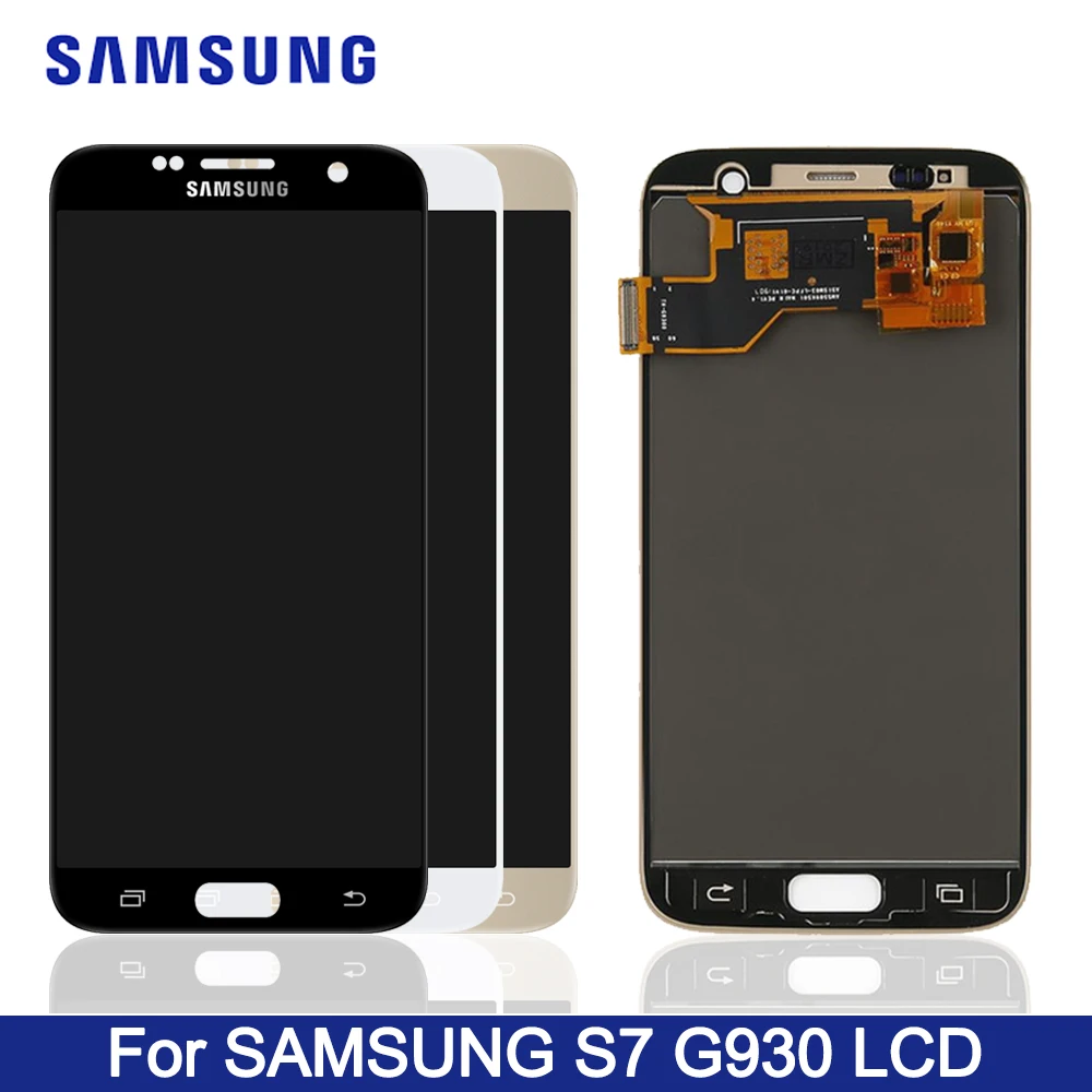 

TFT Display For SAMSUNG GALAXY S7 G930A G930F SM-G930F LCD Display Touch Screen Digitizer Assembly For SAMSUNG S7 LCD