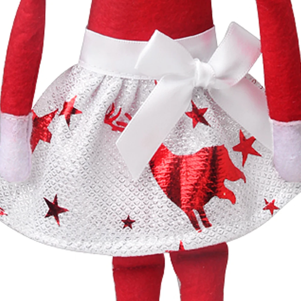 Christmas Elf Doll Fairy Red Clothes Bow Skirt Dress Toys For Children Accessories Christmas Gift Elves(No Doll)m29 Christmas Elf Doll Fairy Red Clothes Bow Skirt Dress Toys For Children Accessories Christmas Gift Elves(No Doll)m29