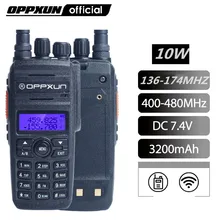 OPPXUN – walkie talkie étanche IP68 UV 90, télécommande amateur portative Telex U/VHF 480 MHZ10W, double bande, 15 KM, Radio CB bidirectionnelle
