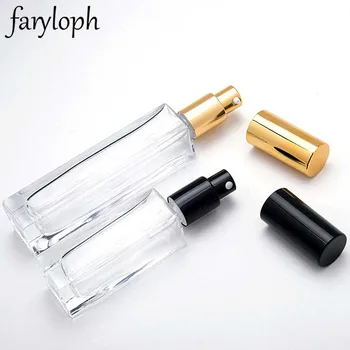 

5ml 10ml 20ml rectangle Glass Perfume Bottle Clear Glass Refillable Spray Bottle Empty Fragrance Packaging Bottle