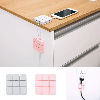 

Hard Silicone Cable Wire Organizer Clip Tidy Usb Charger Cord Holder For Desktop Fixed Clamp Self Adhesive Fixer Winder