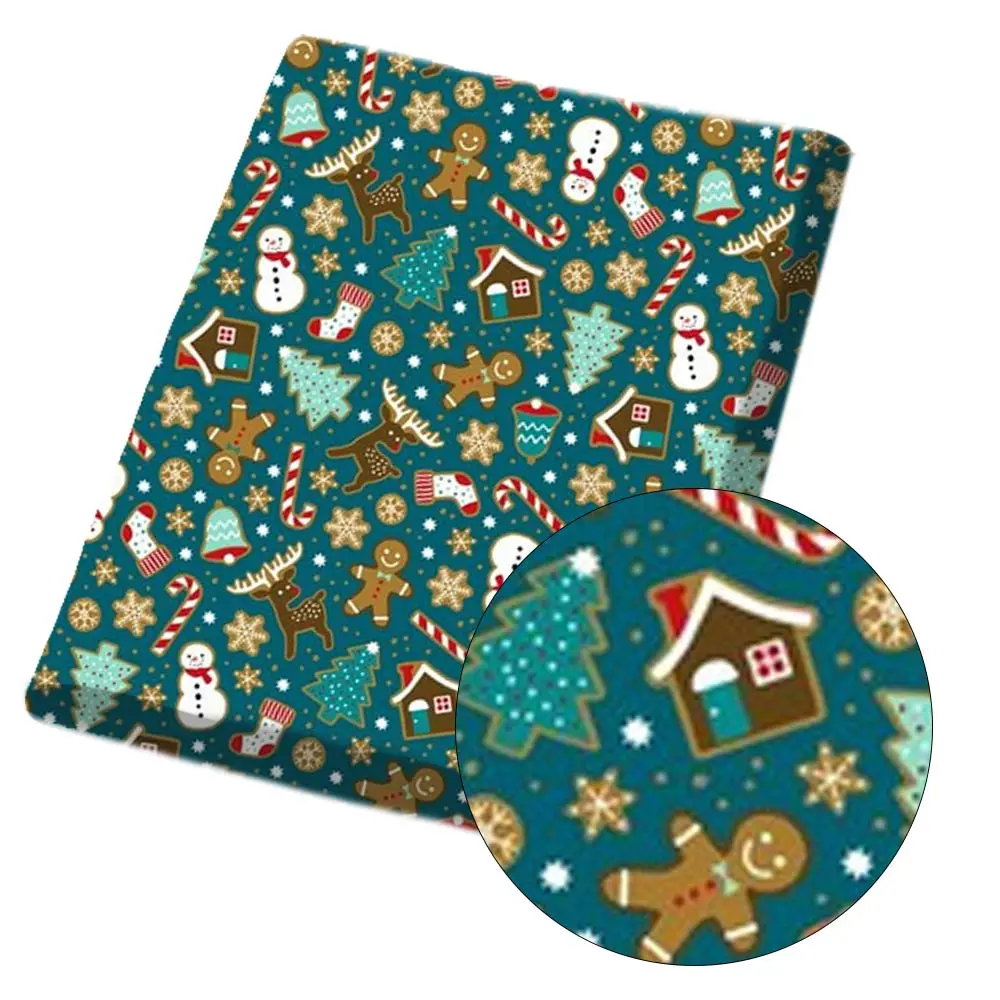 

Xugar Chirstmas Printed Polyester Cotton Fabric Sheet 45*150cm Cloth Fabrics DIY Craft Home Textile Appreal Sewing Accessories
