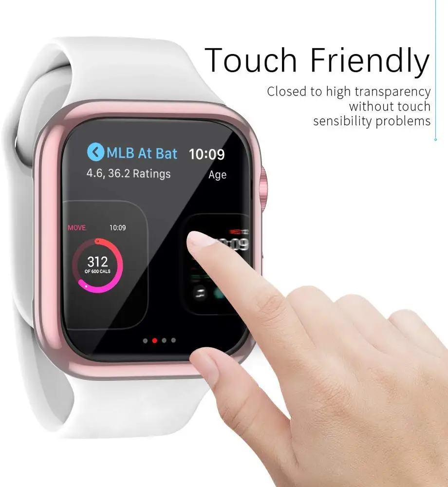 Прозрачный чехол для Apple Watch Series 3 2 1 38 мм 42 мм 360 полностью мягкий прозрачный ТПУ защитный чехол для iWatch 4 44 мм 40 мм
