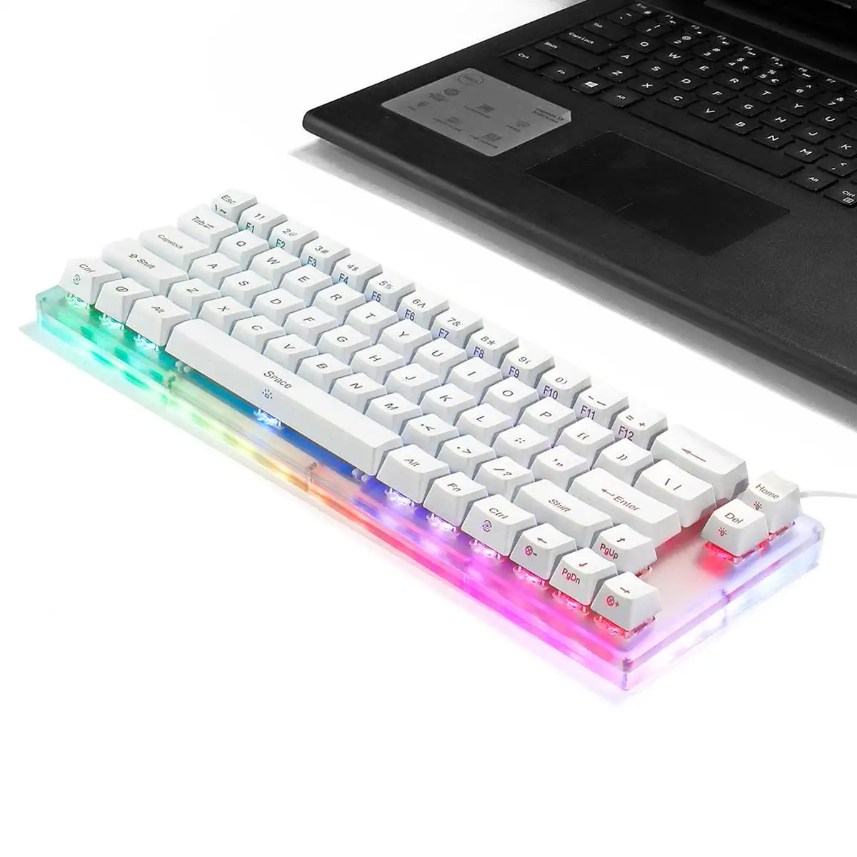 66 key Custom Mechanical Keyboard Gateron Switch Kit 65% 66 PCB CASE 16.8 Million Support Lighting Effects with RGB Switch Led