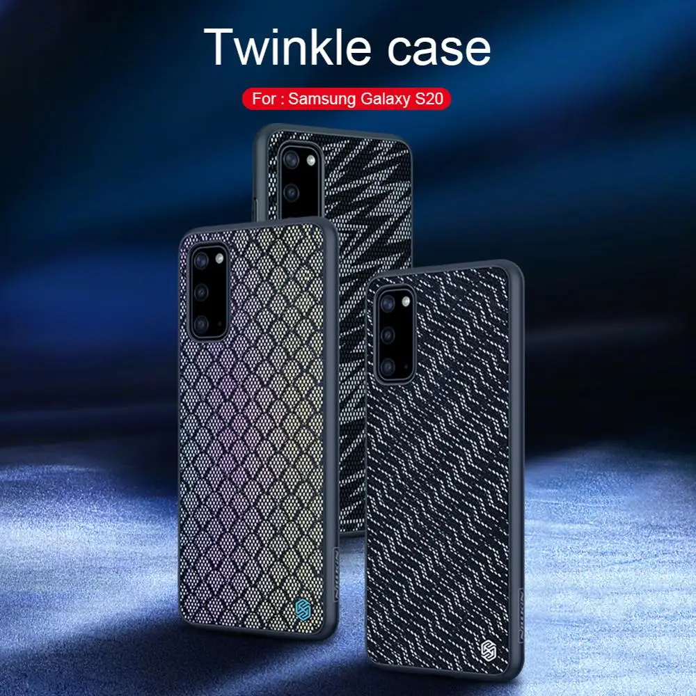 Светоотражающие Чехлы для Samsung Galaxy S20 мерцающий чехол Nillkin из твердого