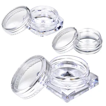 

10Pcs Transparent Small Bottle 2g/2.5g Cosmetic Empty Jar Pot Eyeshadow Lip Balm Face Cream Sample Container