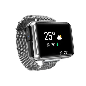 

T91 Heart Rate Monitor IPS Screen Wearable Devices Music Wristband 2 In 1 Smart Bracelet Call Function TWS Wireless Earphone