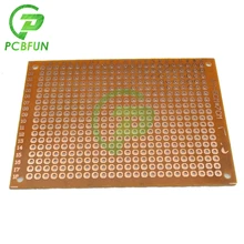 Placa de circuito matricial Universal para soldadura, prototipo de papel de un solo lado, PCB de cobre, 5x7cm, para bricolaje, 2,54mm