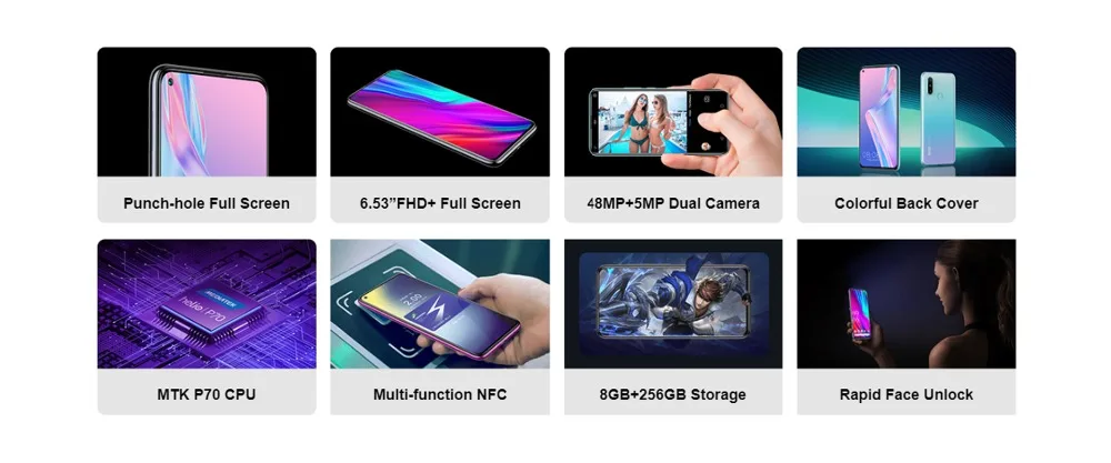 ELEPHONE U3H Helio P70 Octa Core Smartphone Better Than Xiaomi Mi 10 Redmi Note 7 Note 8 6.53 FHD+ 128GB  256GB 24MP Selfie 48MP Dual Camera NFC Android 10 Mobile Phone (3)