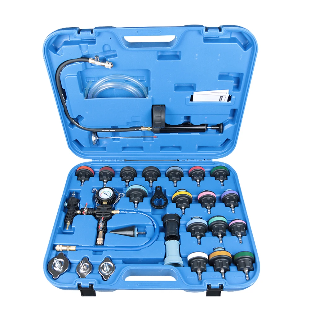 

28pcs Universal Radiator Pressure Tester Car Repair Tool Vacuum-Type Cooling System Test Water Tank Leak Detection Detector Tool