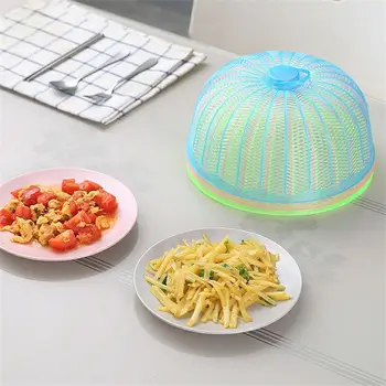

Circle Plastic Cover Vegetable Cover Table Hood Kitchen Fly-Proof Anti Mosquito Rice Vegetable Cover Kitchen Breathable Dish Cov
