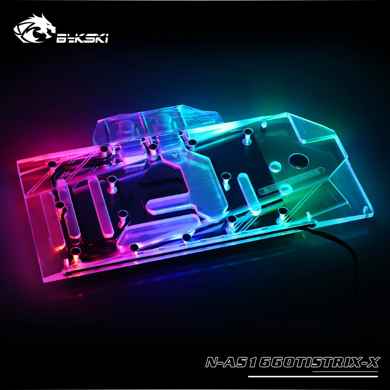 Блок водяного охлаждения Bykski для ASUS ROG STRIX GEFORCE GTX1660TI O6G|Кулеры/вентиляторы/системы