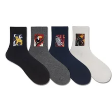 News Design Fashion Jacquard Pattern Socks Adult Warm Cotton Socks Mens Sports Socks