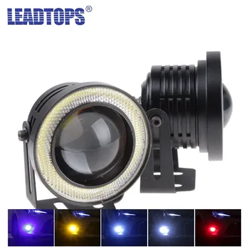 

LEADTOPS Hot 2pcs/lot Universal 3.5 Inch 89mm Led COB Fog Light Car Auto Fog Angel Eyes With Lens DC12V-24V Any Car Can Use BE