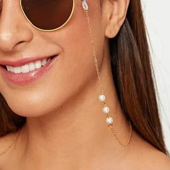 

Fashion Chain Non-Slip Eyeglasses Chain Handmade Pearl Eye Chain Glasses Chains Cords Holder Strap Lanyard