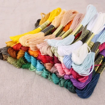 

50/100 Colors Skeins Coloured Embroidery Thread Cotton Cross needle Craft Sewing Floss kit Cross-Stitch Thread DIY Sewing Tools