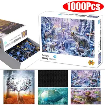 

1000 Pieces Jigsaw Picture Puzzles Wooden Assembling Puzzles Toys for Adults Children Kids Games Educational Toys