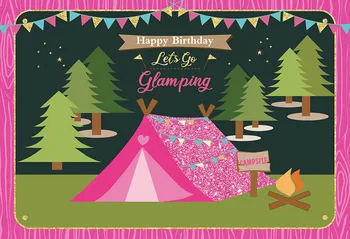 

Outdoor Camping Birthday Party Backdrop for Photography Tree Tent newborn children Photoshoot Background
