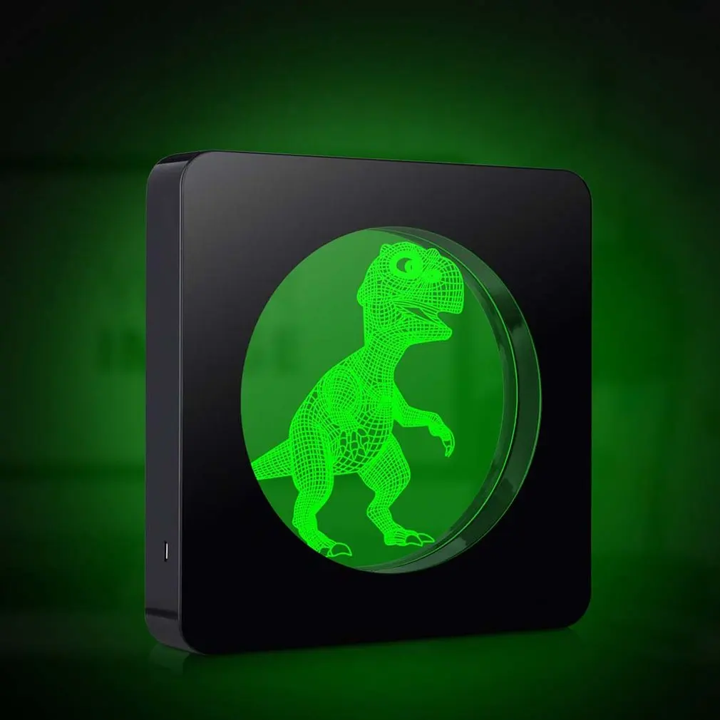 16 Color 3D Night Light dinosaur LED Night Lights Eye Care Gift touch lithium battery remote control Light Bedside Night Lamp - Испускаемый цвет: Type G