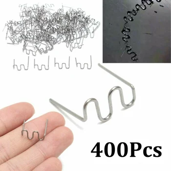 

Promotion 400 Pcs/Set Precut 0.6mm-0.8mm Hot Wave Flat Staples For Plastic Stapler Repair Welder repair tool car replacement